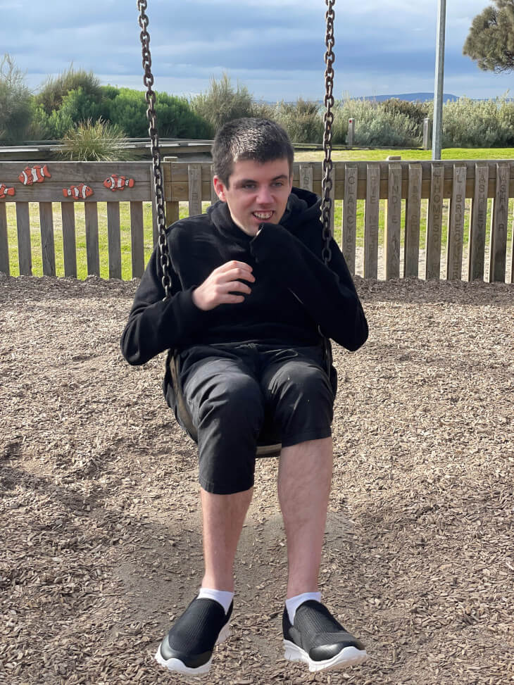 Declan on swing