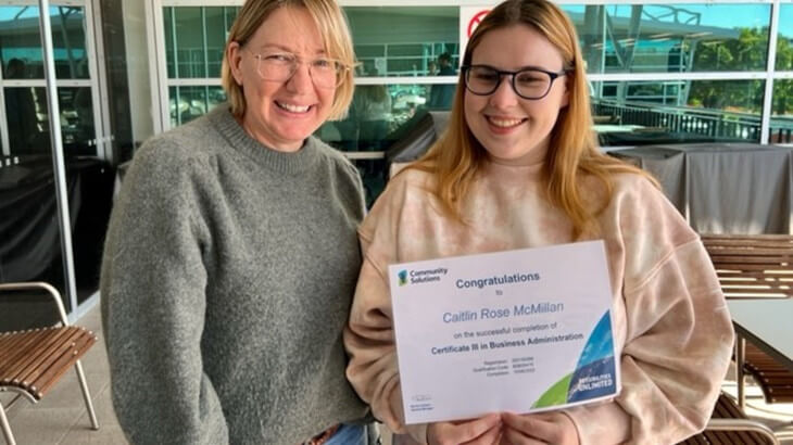 Pictured is Caitlin with her CSG Field Representative, Kelly Pershouse