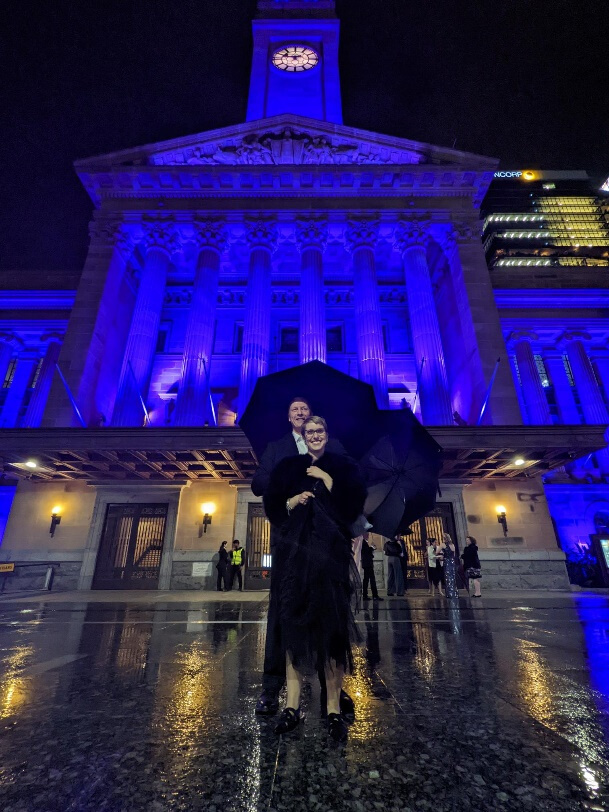 Kassidy outside Town Hall