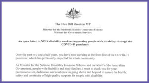 A thank you letter to you from the Hon Bill Shorten MP