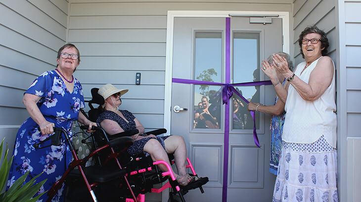Close friends are welcomed to their new accessible Buderim home