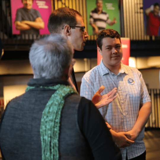 Photo of Brandon in 2018 at the Brisbane Powerhouse