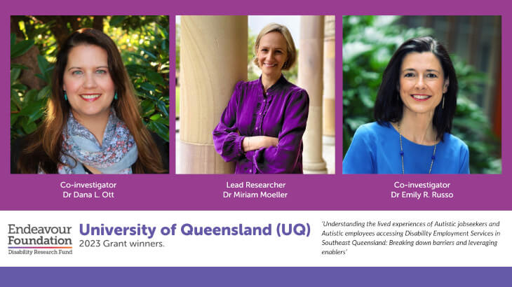 r’s Endeavour Foundation Disability Research fund recipients, Dr Miriam Moeller