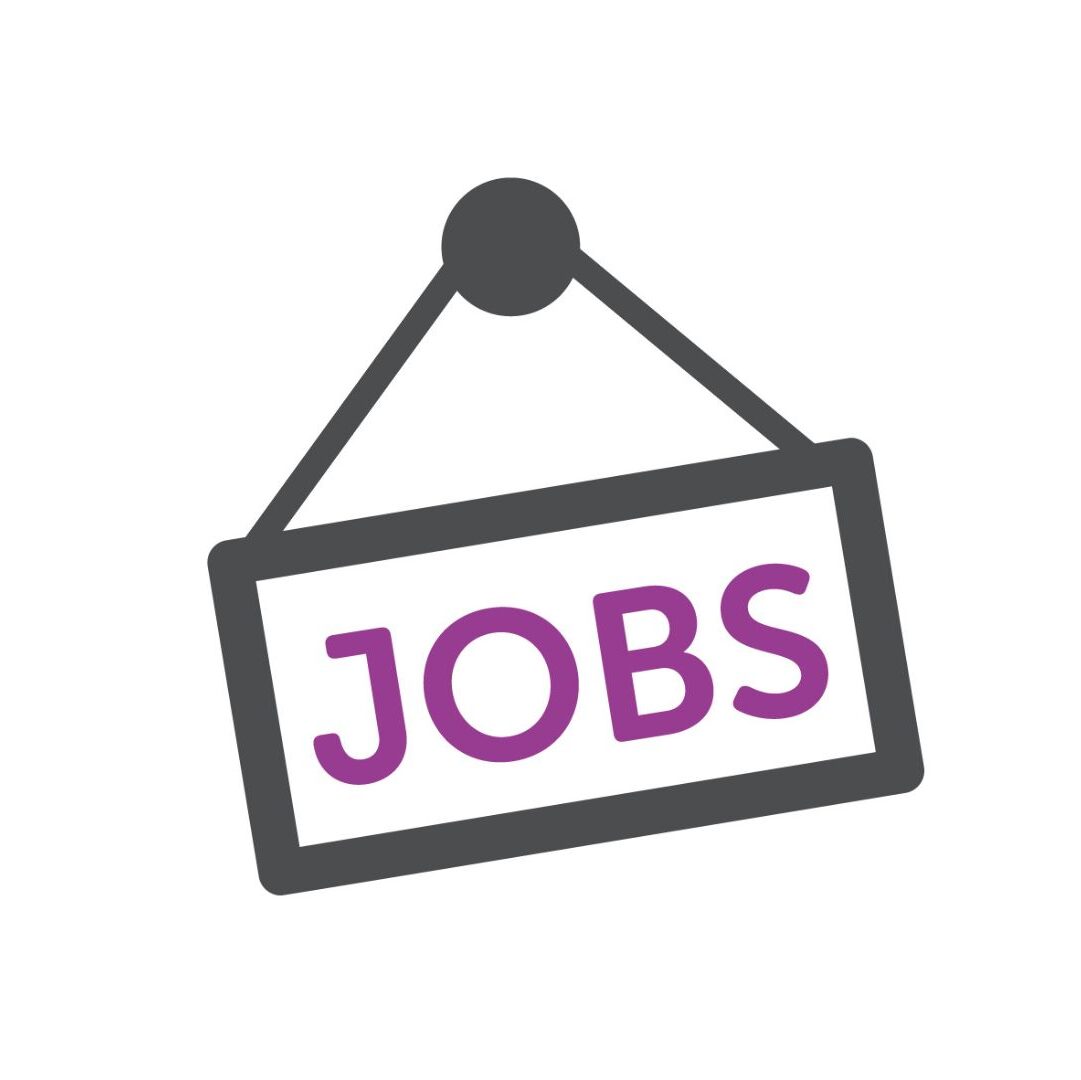A job sign to hang on a door.
